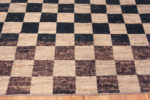 Border of Square Room Size Tribal Geometric Checkerboard Pattern Modern Rug 11673 by Nazmiyal Antique Rugs