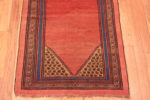 Bottom of Small Rustic Tribal Minimalist Paisley Motif Antique Persian Bakshaish Rug 72554 by Nazmiyal Antique Rugs