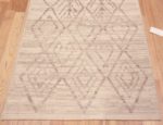 Bottom of Tribal Beni Ourain Design Modern Contemporary Runner Rug 11160 by Nazmiyal Antique Rugs