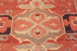 Center of Tribal Large Geometric Anchor Medallion Antique Persian Heriz Serapi Area Rug 72549 by Nazmiyal Antique Rugs