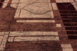 Close Up of Artistic Tribal Geometric Design Bold Earthy Color Large Size Modern Area Rug 11729 by Nazmiyal Antique Rugs