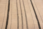 Close Up of Decorative And Versatile Ivory Cream Color Minimalist Geometric Stripped Design Modern Contemporary Room Size Rug 11666 by Nazmiyal Antique Rugs