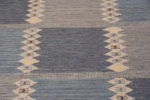 Close Up of Large Geometric Modern Swedish Style Flatwoven Area Rug 72662 by Nazmiyal Antique Rugs