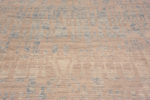 Close Up of Large Size Decorative Soft Neutral Color Light Blue Abrash Tribal Nomadic Design Modern Rug 11817 by Nazmiyal Antique Rugs