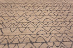 Close Up of Oversized Light Ivory Cream Color Background Tribal Chevron Design Modern Area Rug 11862 by Nazmiyal Antique Rugs