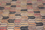 Close Up of Richly Colored Artistic Geometric Pattern Modern Room Size Area Rug 11521 by Nazmiyal Antique Rugs