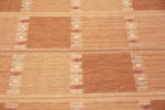 Close Up of Warm Cozy Earthy Neutral Modern Large Size Flatweave Mid Century Swedish Design Kilim Rug 72646 by Nazmiyal Antique Rugs
