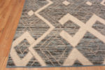 Corner of Artistic Tribal Geometric Design Grounding Earthy Color Room Size Modern Contemporary Area Rug 11451 by Nazmiyal Antique Rugs