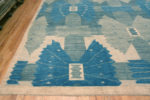 Corner of Large Size Square Shape Artistic Modern Geometric Swedish Design Soft Wool Pile Rug 72689 by Nazmiyal Antique Rugs