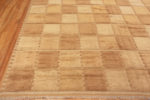 Corner of Modern High And Low Pile Contemporary Swedish Design Warm Tones Rug 72665 by Nazmiyal Antique Rugs