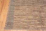 Corner of Neutral Earthy Color Modern Contemporary Area Rug 11275 by Nazmiyal Antique Rugs