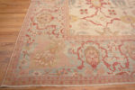 Corner of Oversized Luxurious Ivory Background Happy Jewel Tone Color Large Scale Design Antique Persian Sultanabad Rug 72520 by Nazmiyal Antique Rugs