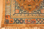 Corner of Truly Magnificent Rare and Collectible Antique Mid 19th Century Chinese Metallic and Silk Pile Rug 72678 from Nazmiyal Antique Rugs