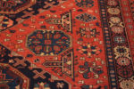 Details of Captivating Rare Room Size Classic Red and Blue Color Tribal Antique Caucasian Flatweave Soumak Kilim Rug 72667 at Nazmiyal Antique Rugs