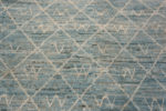 Details of Light Blue Abrash Background Creamy White Color Tribal Pattern Modern Room Size Area Rug 11651 by Nazmiyal Antique Rugs