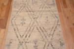 Details of Light Color Geometric Design Primitive Animal Motif Modern Hallway Runner Rug 11150 by Nazmiyal Antique rugs