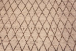 Details of Ivory Background Brown Diamond Pattern Grid Design Modern Room Size Area Rug 11423 by Nazmiyal Antique Rugs