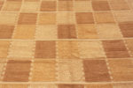 Details of Modern High And Low Pile Contemporary Swedish Design Warm Tones Rug 72665 by Nazmiyal Antique Rugs