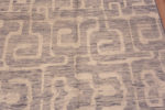 Details of Neutral Color Tribal Geometric Design Long and Narrow Gallery Size Modern Area Rug 11001 by Nazmiyal Antique Rugs