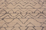 Details of Oversized Light Ivory Cream Color Background Tribal Chevron Design Modern Area Rug 11862 by Nazmiyal Antique Rugs