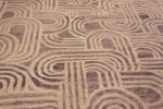 Details of Oversized Neutral Purple Grey Color Art Deco Hollywood Regency Style Modern Area Rug 11863 by Nazmiyal Antique Rugs