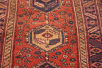 Details of Small Rustic Geometric Tribal Antique Persian Heriz Rug 72562 by Nazmiyal Antique Rugs