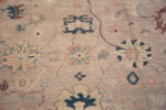 Details of Soft Neutral Room Size Modern Turkish Oushak Design Area Rug 11390 by Nazmiyal Antique Rugs