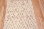 Details of Tribal Beni Ourain Design Modern Contemporary Runner Rug 11160 by Nazmiyal Antique Rugs