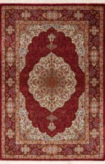 Fine Floral Small Luxurious Vintage Persian Silk Qum Rug 72784 by Nazmiyal Antique Rugs