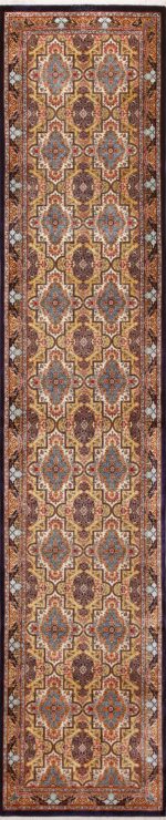Fine Luxurious Persian Qum Silk Hallway Runner Rug 72786 by Nazmiyal Antique Rugs