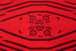 Medallion of Artistic Red And Black Color Modern Tiger Design Hallway Runner Rug 61125 by Nazmiyal Antique Rugs