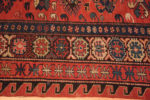 Motifs of Captivating Rare Room Size Classic Red and Blue Color Tribal Antique Caucasian Flatweave Soumak Kilim Rug 72667 at Nazmiyal Antique Rugs