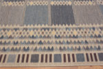 Motifs of Large Geometric Modern Swedish Style Flatwoven Area Rug 72662 by Nazmiyal Antique Rugs