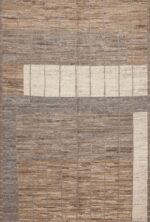 Neutral Earthy Color Modern Contemporary Area Rug 11275 by Nazmiyal Antique Rugs