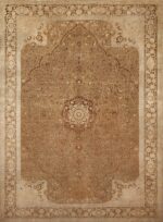 A Truly Remarkable Rare And Beautiful Soft Color Wool and Cotton Pile Fine Weave Antique Persian Tabriz Rug 72428 by Nazmiyal Antique Rugs