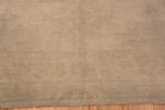 Side of Soft and Decorative Large Size Light Grey Cream Color Tribal Design Antique Turkish Oushak Rug 72668 by Nazmiyal Antique Rugs