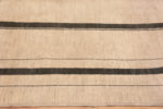 Side of Decorative And Versatile Ivory Cream Color Minimalist Geometric Stripped Design Modern Contemporary Room Size Rug 11666 by Nazmiyal Antique Rugs