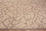 Side of Oversized Light Ivory Cream Background With Neutral Light Grey Color Tribal Design Modern Area Rug 11858 by Nazmiyal Antique Rugs