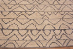 Side of Oversized Light Ivory Cream Color Background Tribal Chevron Design Modern Area Rug 11862 by Nazmiyal Antique Rugs