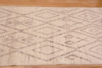 Side of Tribal Beni Ourain Design Modern Contemporary Runner Rug 11160 by Nazmiyal Antique Rugs