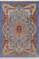 Small Fine Floral Luxurious Vintage Persian Silk Qum Rug 72769 by Nazmiyal Antique Rugs