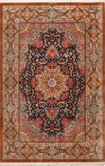 Small Size Fine Weave Vintage Persian Silk Qum Luxury Rug 72763 by Nazmiyal Antique Rugs