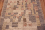 Texture of Artistic Tribal Geometric Neutral Color Modern Hallway Runner Rug 11088 by Nazmiyal Antique rugs