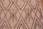 Texture of Cream Background Brown Tribal Geometric Pattern Modern Hallway Runner Rug 11186 by Nazmiyal Antique Rugs