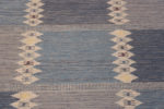 Texture of Large Geometric Modern Swedish Style Flatwoven Area Rug 72662 by Nazmiyal Antique Rugs