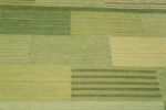 Texture of Large Size Geometric Pattern Light Green Color Modern Swedish Design Flatweave Kilim Rug 72688 by Nazmiyal Antique Rugs