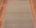 Top of Artistic Tribal Geometric Pattern Light Cream Neutral Color Modern Hallway Runner Rug 11154 by Nazmiyal Antique rugs