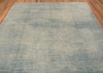 Top of Blue Green Seafoam Color Artistic Abstract Modern Room Size Rug 11517 by Nazmiyal Antique Rugs