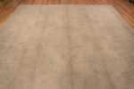 Top of Soft and Decorative Large Size Light Grey Cream Color Tribal Design Antique Turkish Oushak Rug 72668 by Nazmiyal Antique Rugs
