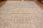 Top of Large Size Decorative Soft Neutral Color Light Blue Abrash Tribal Nomadic Design Modern Rug 11817 by Nazmiyal Antique Rugs